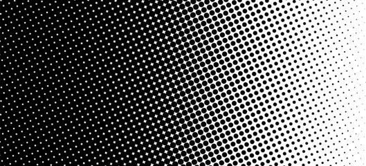 fun beautiful black and white shadow halftones retro pop art funky urban colorful comic book. Dotted halftone gradient texture. Vanishing polka dot background. Repeating dots gradation pattern backgro