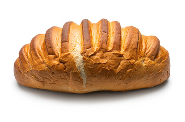whole bread close-up on a white isolated background