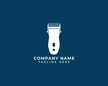 The logo of an electric hair clipper barber shop arranged in a symmetrical design.