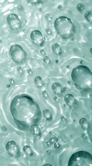 Aqua-Teal Mist Droplet Surface 