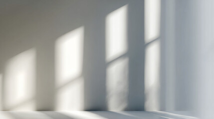 Fototapeta premium The play of light and shadow on a wall creates a minimalist and abstract atmosphere