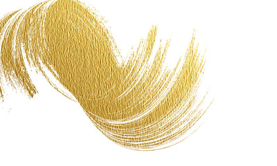 Elegant Japanese-style golden brush stroke background illustration, textured metallic paint swoosh for luxury design, abstract artistic splash for cards, posters