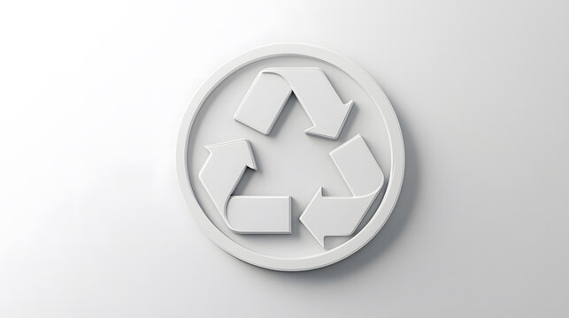 Recycling symbol representing environmental protection and sustainable living