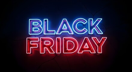 Modern Black Friday Neon Banner
