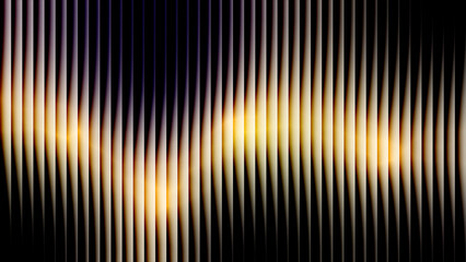 abstract gold yellow vertical pulse sound wave dark background