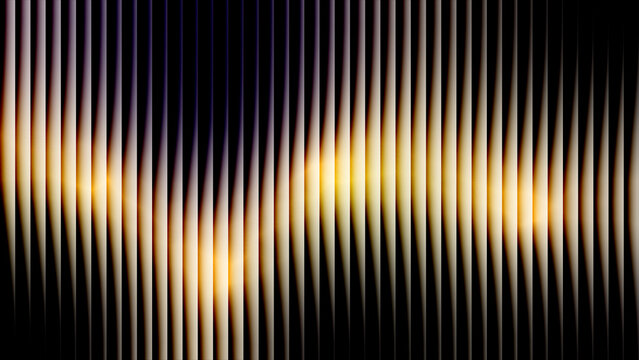 abstract gold yellow vertical pulse sound wave dark background