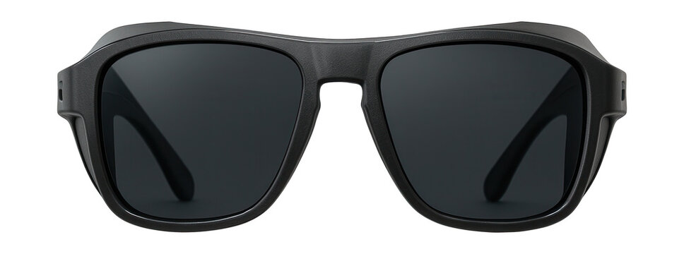 Polarized sunglasses with side shields and dark lenses for optimal glare protection.