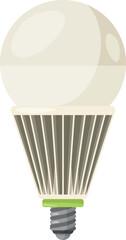 A light bulb is shown in a white background