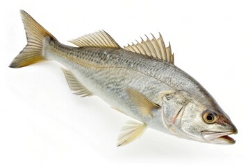 Fototapeta premium Freshwater drum fish isolated on white background studio shot