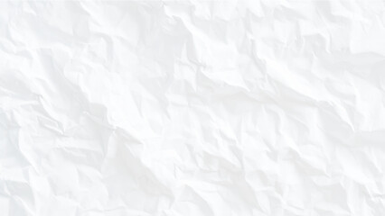 Crumpled white paper texture background with abstract folds and creases. Vector, illustration