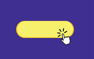 Click Here button with pointer clicking. Web button. Click button icon.