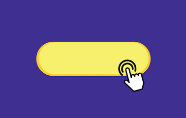 Click Here button with pointer clicking. Web button. Click button icon.