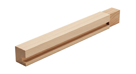 Sliding dovetail joint made of wood with precise interlocking groove and tongue—used in cabinetry and furniture for strong, durable right-angle connections