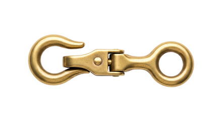 Brass double-ended bolt snap hook with spring-loaded gates—used for securing ropes, leashes, or gear in marine, equestrian, or outdoor settings