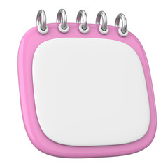 Empty calendar. 3D calendar. 3D illustration.