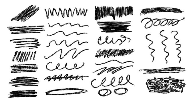 Hand Drawn mono color Brush Stroke Set for poster,banner,digital art, backgrounds, pattern creation, and creative branding projects.