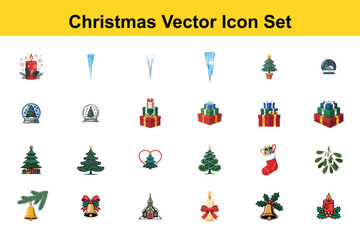 Christmas vector icon set collection for holiday design