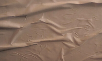 Folded white paper texture backdrop, crumpled poster surface, empty background for text or graphics