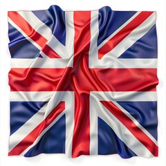 Fototapeta premium Crumpled Union Jack flag on Image white background United Kingdom