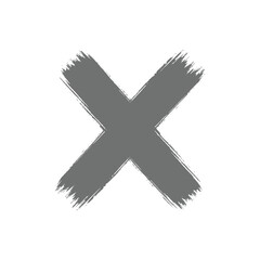 Grungy X Brush Stroke Illustration