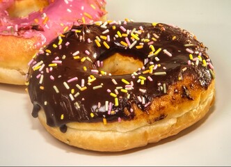 donut with chocolate icing