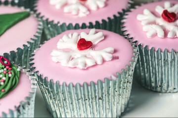cupcake with pink frosting
