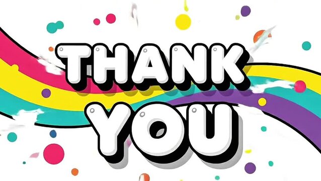 Thank you animation colorful background thank you video thanks for watching thank you message animation