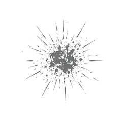 Abstract Grey Splatter Burst Effect Illustration