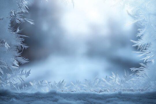 Frosted winter window mockup background2 - Powered by Adobe
