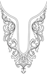 Floral lines, collar, vintage pattern © pichet
