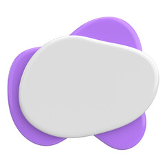 3D Blob. Abstract Text Box. 3D illustration.