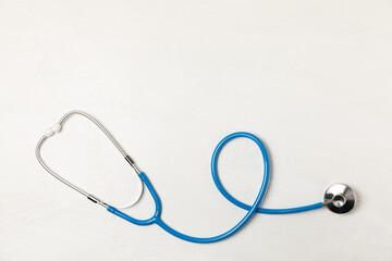 Stethoscope on the table. Medical instrument. Medical concept. Healthcare. Health Day.Doctor...