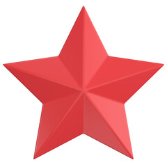 3D star. Star shape. 3D illustration.