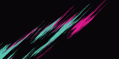 Car sticker wrap banner abstract sporty lines pink blue greenish grunge color combination brush storm thunder modern pattern racing motorsport.