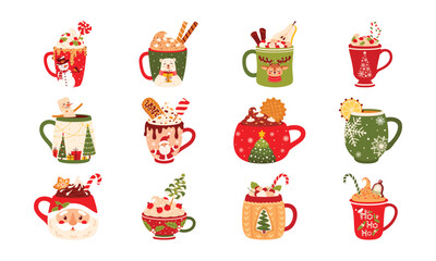 Festive Christmas Hot Chocolate Mug Collection