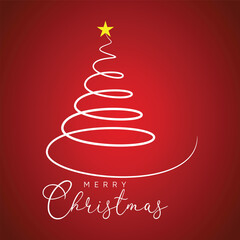 Modern Minimal Christmas Tree with Star