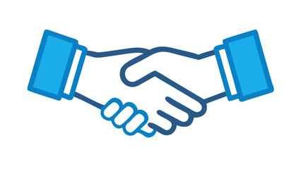 Vector icon of a handshake symbolizing partnership and corporate agreement.
