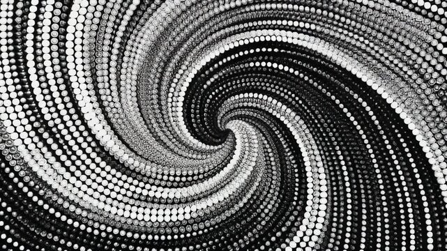 Stunning black and white abstract swirl pattern with dynamic circular shapes for modern decor