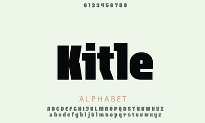 Kitle alphabet letters font for logo