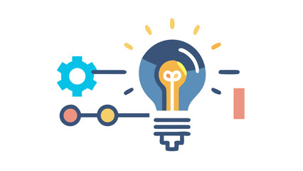 Modern icon of a lightbulb representing innovation and startup ideas
