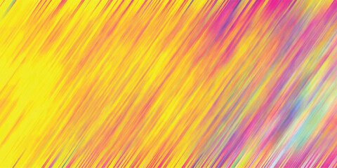 Energetic abstract background with bright yellow dominant diagonal brushstroke lines interspersed with vibrant pink and purple accents creating a lively and dynamic visual texture for creative