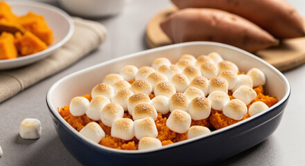 Sweet Potato Casserole with Toasted Marshmallows