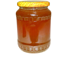 Jar of polyflora bee honey