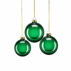 green christmas balls