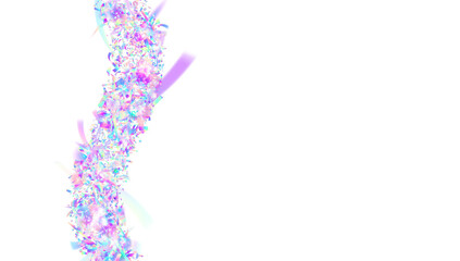 Neon Background. Unicorn Confetti. Purple Laser Serpentine. Isolated Dust. Disco Surprise Illustration. Digital Banner. Festive Paper. Light Pattern. Pink Neon Background