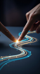 Finger Tracing Ethical Light Path