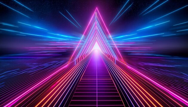 step into a modern neon dream with this stunning perspective perfect for futuristic designs and vibrant tech visuals that captivate and inspire innovation
