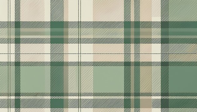 light sage green and cream tartan pattern - Powered by Adobe