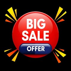 Big sale offer promotion on black background