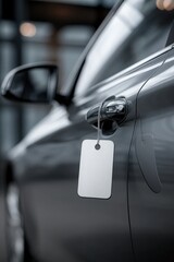 Car Door With Blank Tag Mockup for Branding